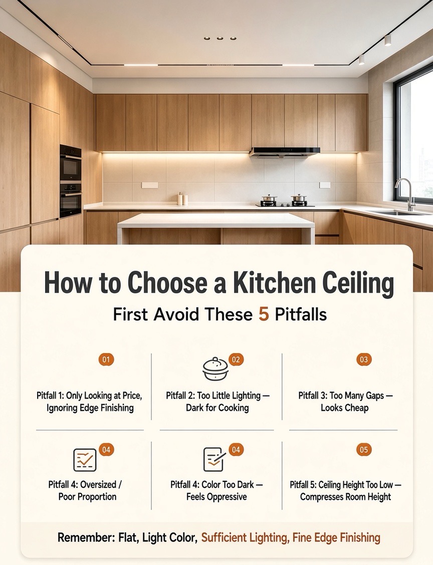 How to Choose Kitchen Ceilings? Avoid These Common Mistakes First